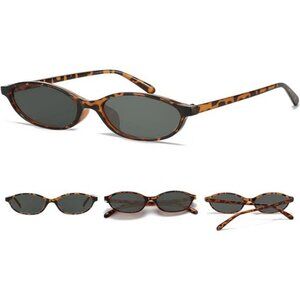 🕶️Trendy Oval Sunglasses | 90s Retro Slim Vintage Shades for Women